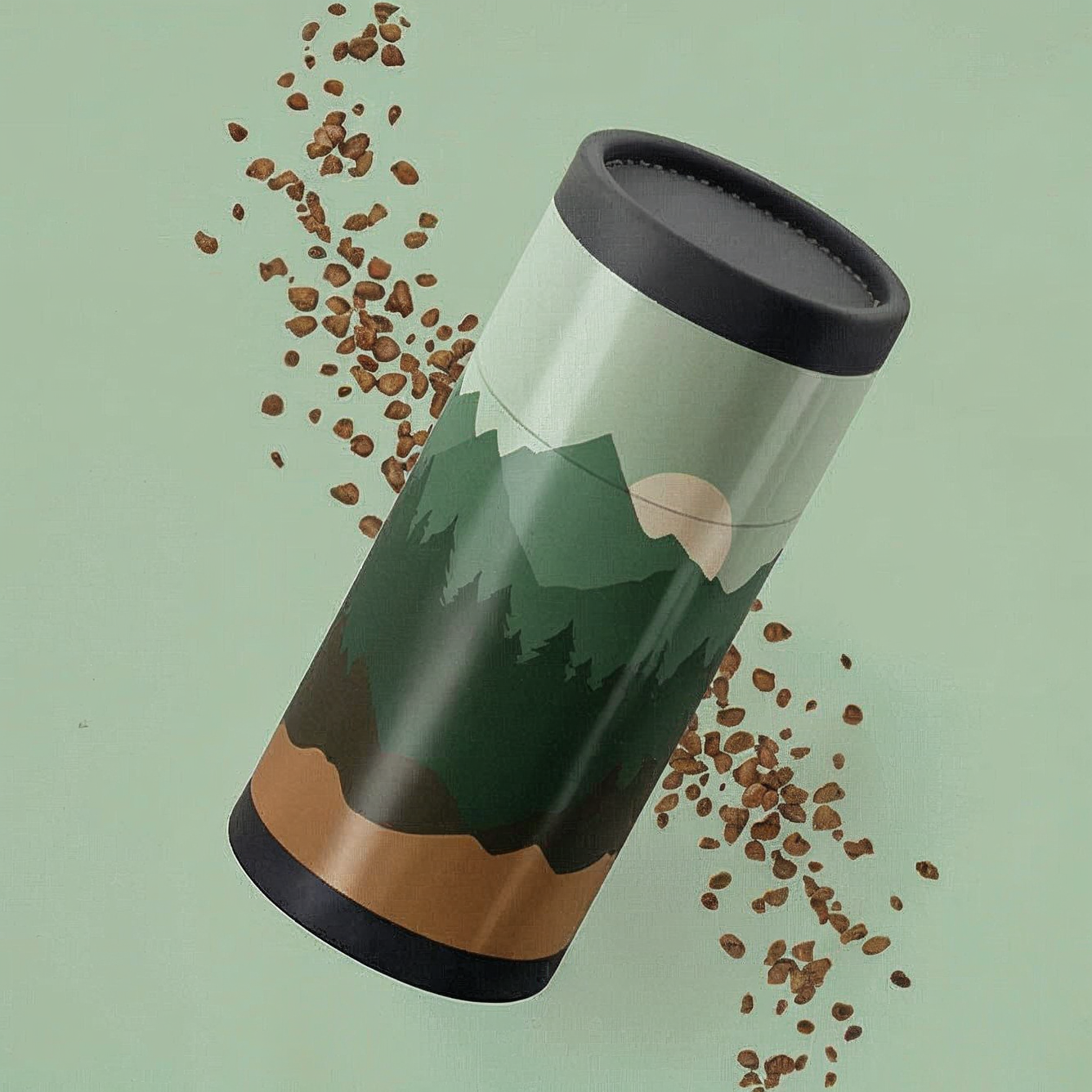 Private label instant coffee tube with custom branding